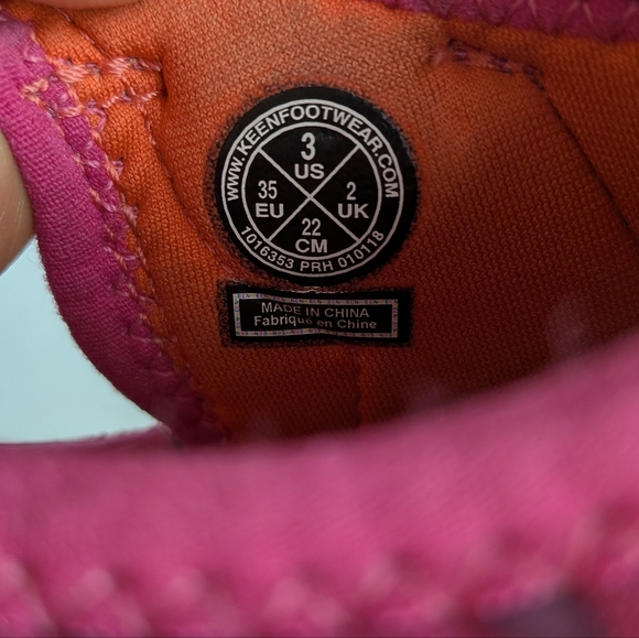 KEEN Kid Sandals Size 3 US Pink And Orange Washable - Picture 9 of 9